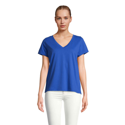 Picture of REGENT V TEE SHIRT LADIES in Blue