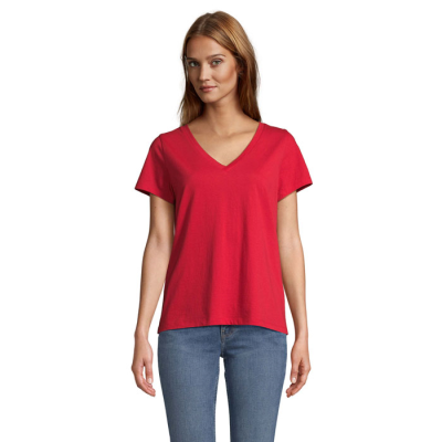Picture of REGENT V TEE SHIRT LADIES in Red