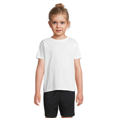 Picture of SPRINT CHILDRENS SPORTS TEE SHIRT in White