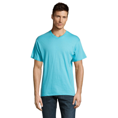Picture of VICTORY V-NECK TEE SHIRT 150 in Blue