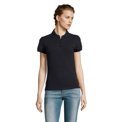 Picture of PEOPLE LADIES POLO 210 in Blue.