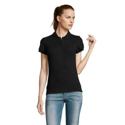 Picture of PASSION LADIES POLO 170G in Black.