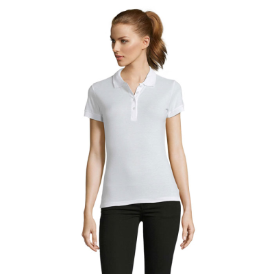 Picture of PASSION LADIES POLO 170G in White.