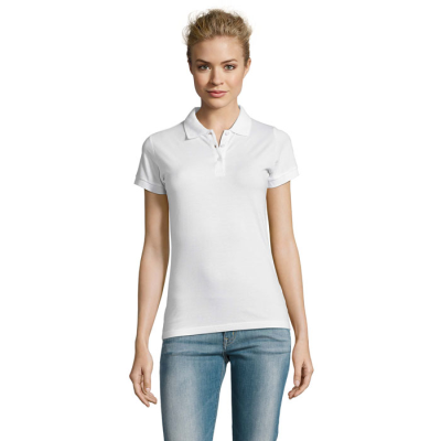 Picture of PERFECT LADIES POLO 180G in White.