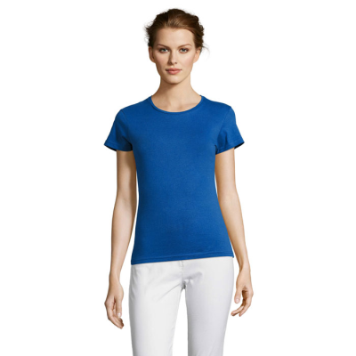 Picture of MISS LADIES TEE SHIRT 150G in Blue.