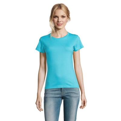 Picture of IMPERIAL LADIES TEE SHIRT 190G in Blue.