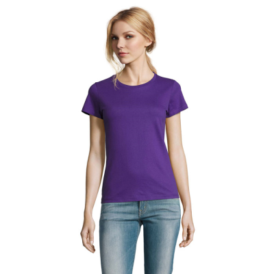 Picture of IMPERIAL LADIES TEE SHIRT 190G in Purple.