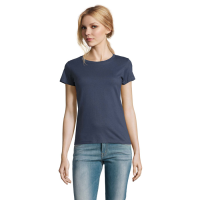 Picture of IMPERIAL LADIES TEE SHIRT 190G in Blue.