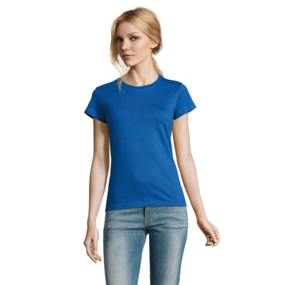 Picture of IMPERIAL LADIES TEE SHIRT 190G in Blue.