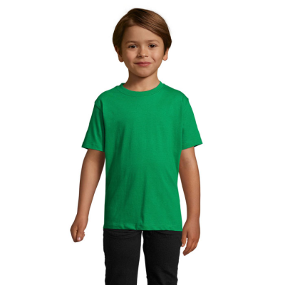 Picture of IMPERIAL CHILDRENS TEE SHIRT 190 in Green.