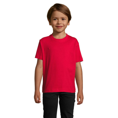 Picture of IMPERIAL CHILDRENS TEE SHIRT 190 in Red.