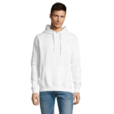 Picture of SLAM UNISEX HOODED HOODY SWEATER in White