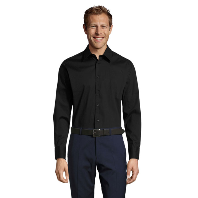 Picture of BRIGHTON STRETCH MEN SHIRT in Black.