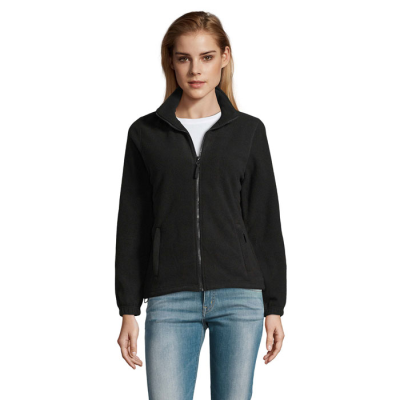 Picture of NORTH LADIES ZIP FLEECE in Black.