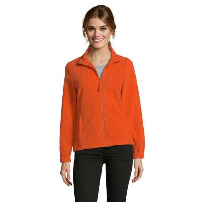 Picture of NORTH LADIES ZIP FLEECE in Orange