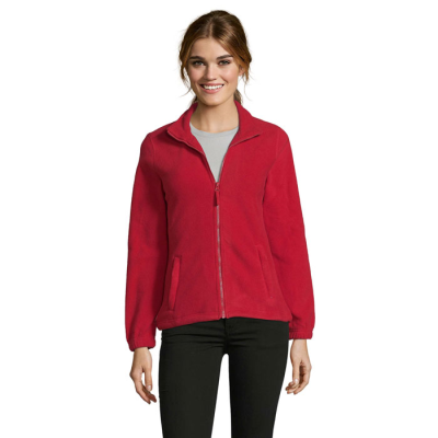 Picture of NORTH LADIES ZIP FLEECE in Red