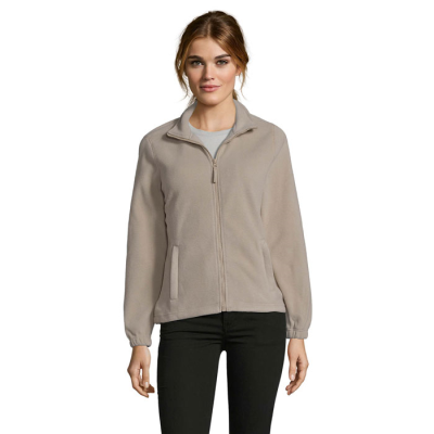 Picture of NORTH LADIES ZIP FLEECE in Brown