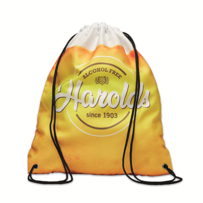 Picture of FULL COLOUR SOFT TOUCH, DURABLE TWILL POLYESTER DRAWSTRING BAG