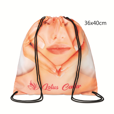 Picture of FULL COLOUR RECYCLED PET DRAWSTRING BAG
