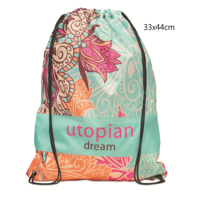 Picture of FULL COLOUR RECYCLED PET DRAWSTRING BAG