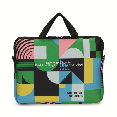 Picture of SUBLIMATED NEOPRENE LAPTOP SLEEVE with Zipper & Front Pocket