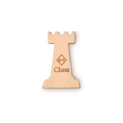Picture of CUSTOM SHAPE WOOD LAPEL PIN