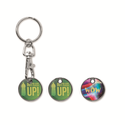 Picture of TOKEN KEYRING CHAIN with Full Colour Aluminium Metal Sheet