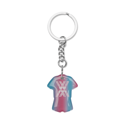 Picture of CUSTOM SHAPE PRE-PROGRAMMED NFC KEYRING with Doming