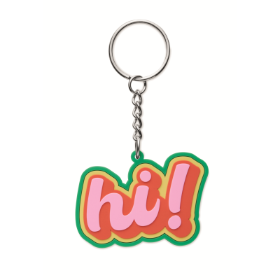 Picture of CUSTOM PVC RUBBER NFC KEYRING with a Double-Sided Logo Design