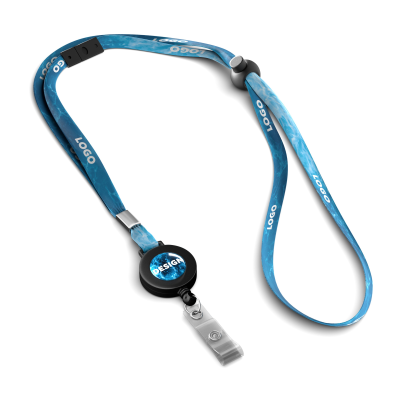 Picture of ADJUSTABLE POLYESTER SUBLIMATION LANYARD with Badge Reel