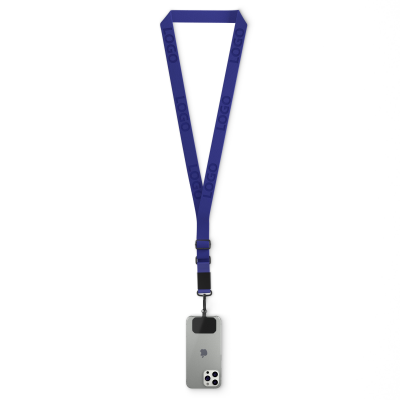 Picture of WOVEN ADJUSTABLE CROSSBODY MOBILE PHONE HOLDER with Logo Engraved Metal Plate