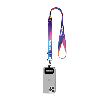 Picture of SUBLIMATED ADJUSTABLE CROSSBODY MOBILE PHONE HOLDER