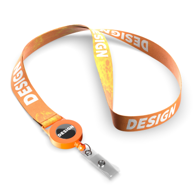 Picture of POLYESTER SUBLIMATION BADGE REEL LANYARD