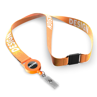 Picture of POLYESTER SUBLIMATION BADGE REEL LANYARD