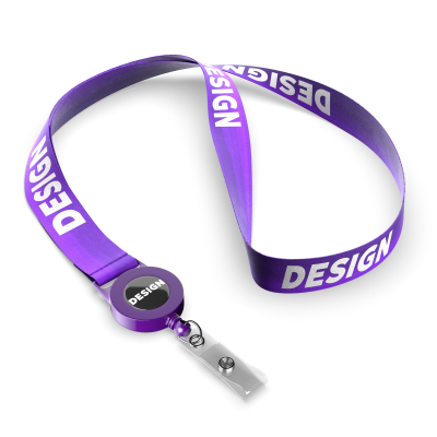 Picture of POLYESTER SUBLIMATION BADGE REEL LANYARD