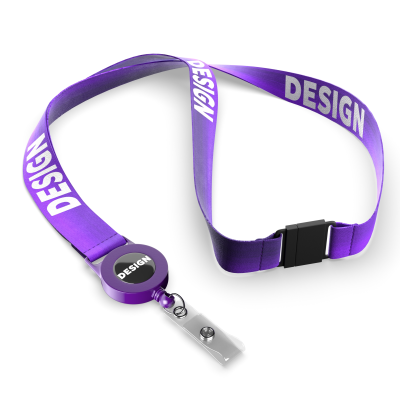 Picture of POLYESTER SUBLIMATION BADGE REEL LANYARD