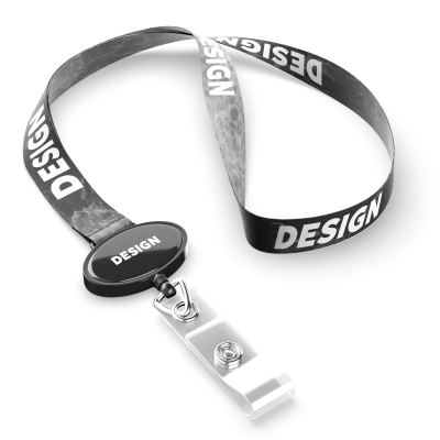 Picture of POLYESTER SUBLIMATION LANYARD with Oval Logo Badge Reel