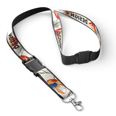 Picture of DETACHABLE POLYESTER LANYARD with Sublimated Satin Overlay