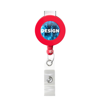 Picture of RETRACTABLE BADGE REEL in Round Shape with ?2Cm Logo