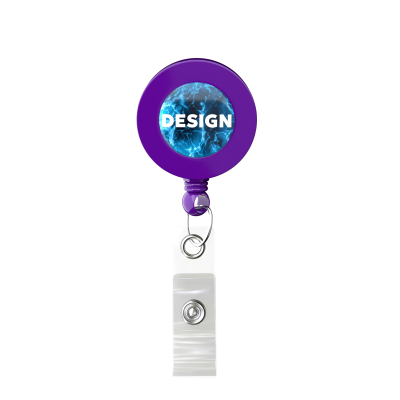 Picture of RETRACTABLE BADGE REEL in Round Shape with ?2Cm Logo