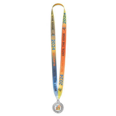 Picture of 50MM IRON MEDAL with Full Colour Doming & V Stitched Ribbon
