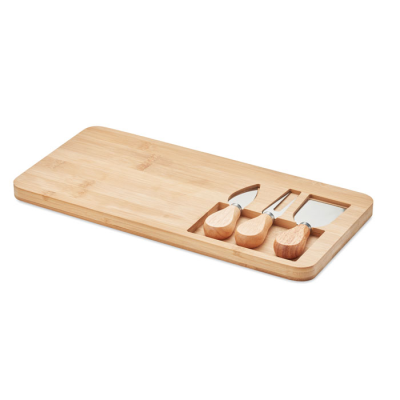 Picture of BAMBOO CHEESE BOARD SET