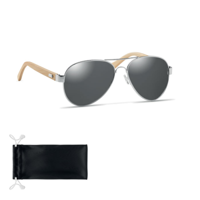 Picture of BAMBOO SUNGLASSES in Pouch in Black