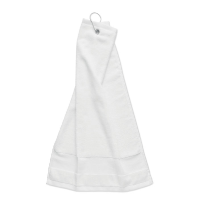 Picture of COTTON GOLF TOWEL with Hanger in White