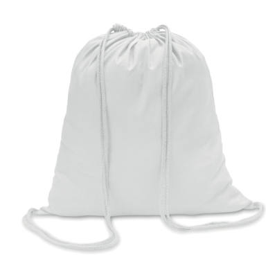Picture of 100G COTTON DRAWSTRING BAG in White