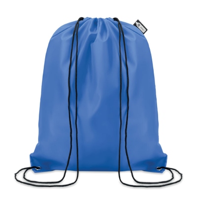 blue drawstring backpack