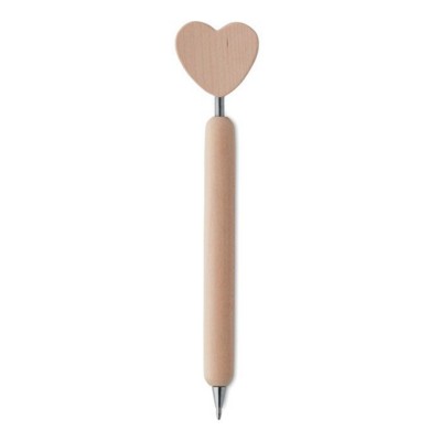 Picture of WOOD PEN with Heart on Top