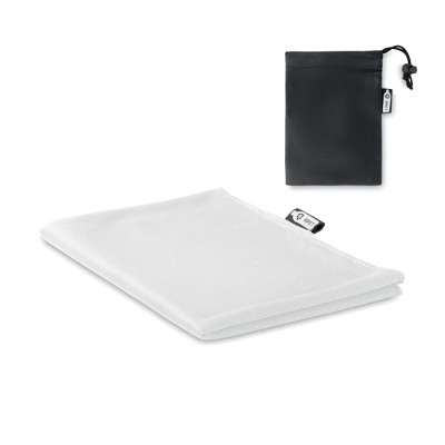 Picture of RPET SPORTS TOWEL AND POUCH in White