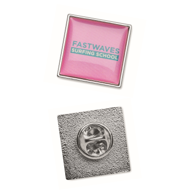 Picture of SQUARE METAL LAPEL PIN with Doming