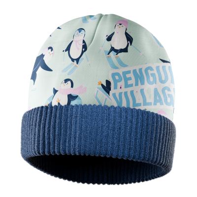 Picture of FULL COLOUR POLYESTER BEANIE with Acrylic Inside & Ribbed 2*1 Cuff